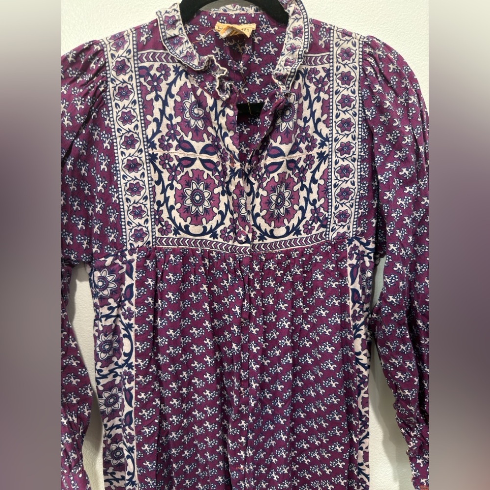 Floral Purple Cotton Dress Ramona Rull